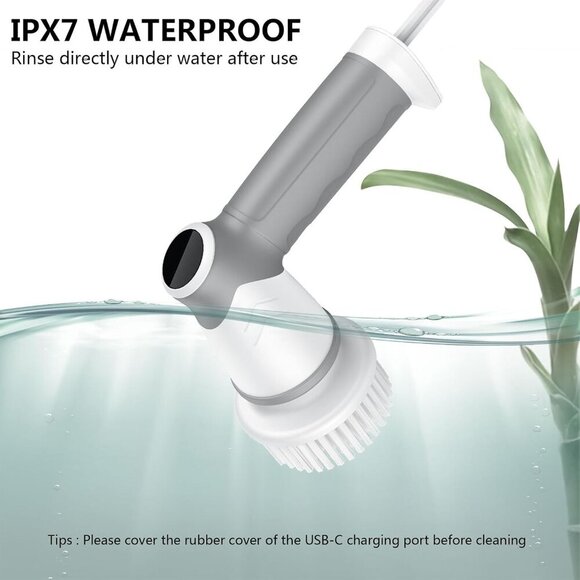 Electric Spin Scrubber, 2025 New Bathroom Scrubber Electric with 6 Heads - NEW - Picture 2 of 7